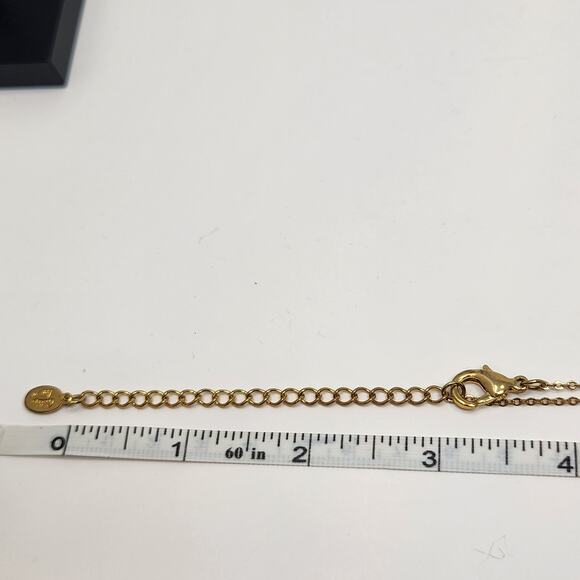 Cookie Lee Smoke Brown Bauble Pendant Chain Necklace Gold Tone Casual Jewelry - Picture 5 of 5